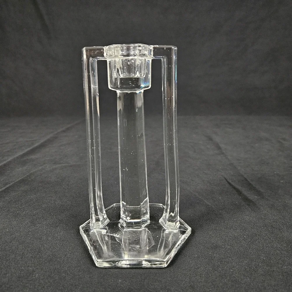 Vintage Crystal Westmorland Candle Holder Candlestick Art Deco 1920's Old Money